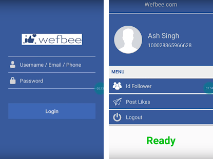 Wefbee tăng tương tác facebook trên điện thoại