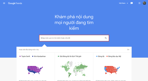 hướng dẫn sử dụng công cụ gg trend để tìm kiếm từ khóa