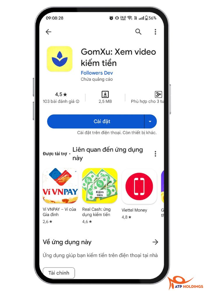 Ứng dụng xem video kiếm tiền - GomXu