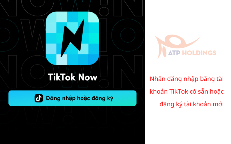 Nhấn đăng nhập bằng tài khoản TikTok có sẵn hoặc đăng ký tài khoản mới