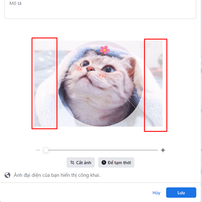 Tại sao khi đăng ảnh đại diện lên facebook lại bị cắt?