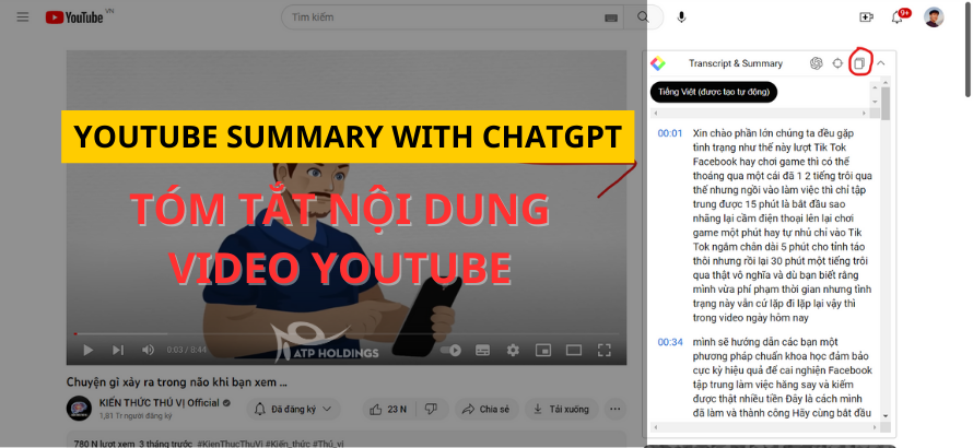 Cách Tóm Tắt Nội Dung Video Youtube Bằng Ai Youtube Summary With Chatgpt 7986
