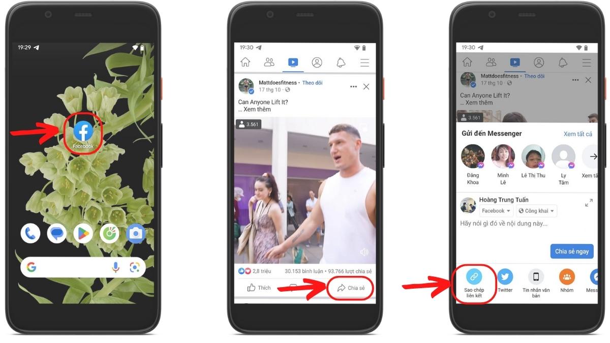 Cách tải video trên facebook về điện thoại không dùng app thứ 3 bước 1