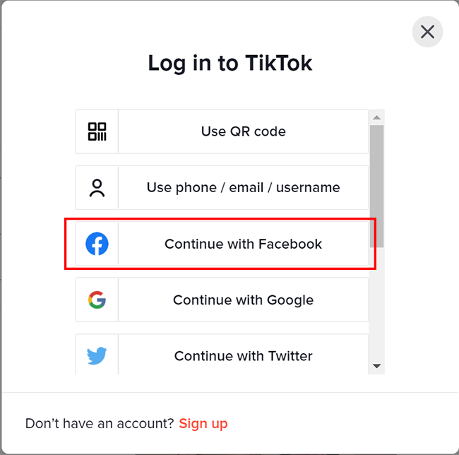 Cách đăng nhập TikTok trên máy tính