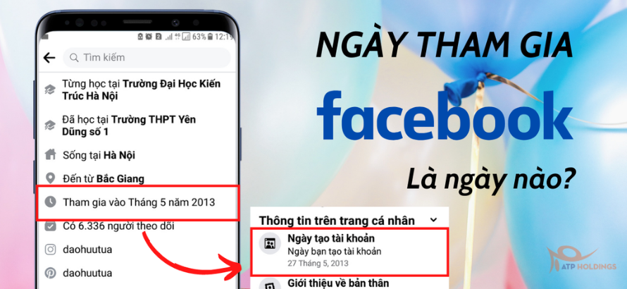 Cách xem ngày tham gia Facebook