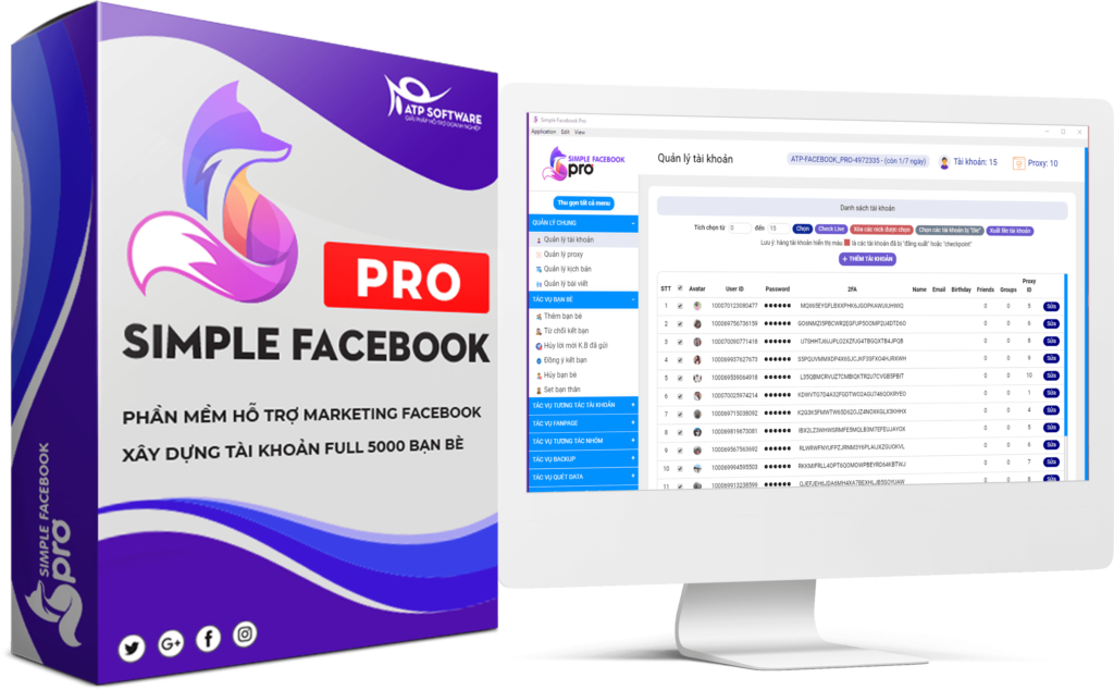 Simple Facebook Pro - phần mềm tăng tương tác giúp bán hàng hiệu quả