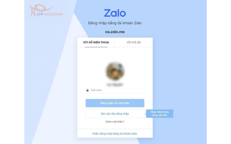 Bước 3: Zalo sẽ cung cấp cho bạn các cách để đăng nhập vào Zalo OA