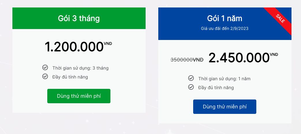 Bảng giá Simple Chat Pro