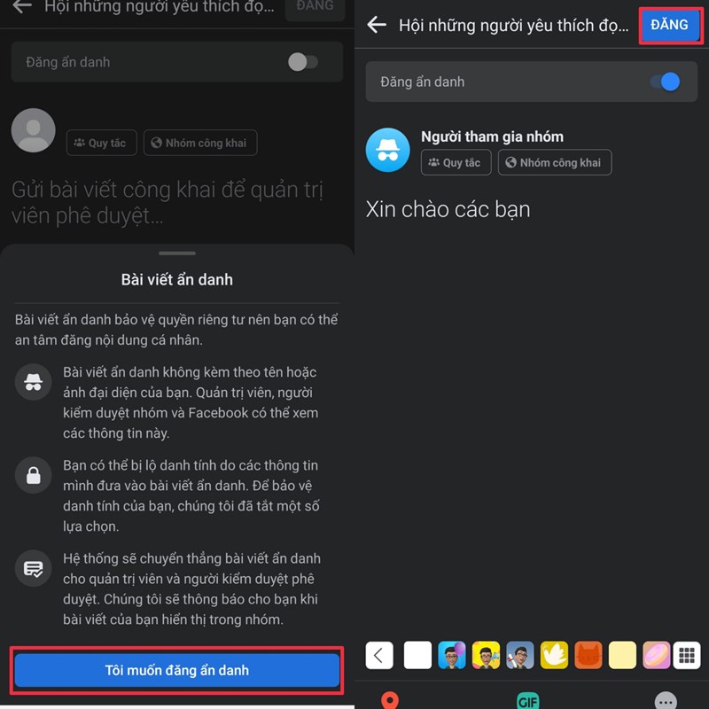 Cách đăng bài ẩn danh trên nhóm facebook