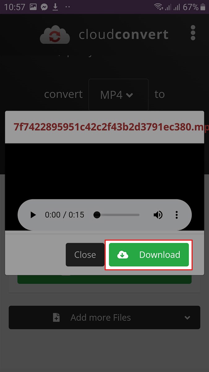 Chuyển đổi nhạc tiktok sang tệp mp3 với CloudConvert