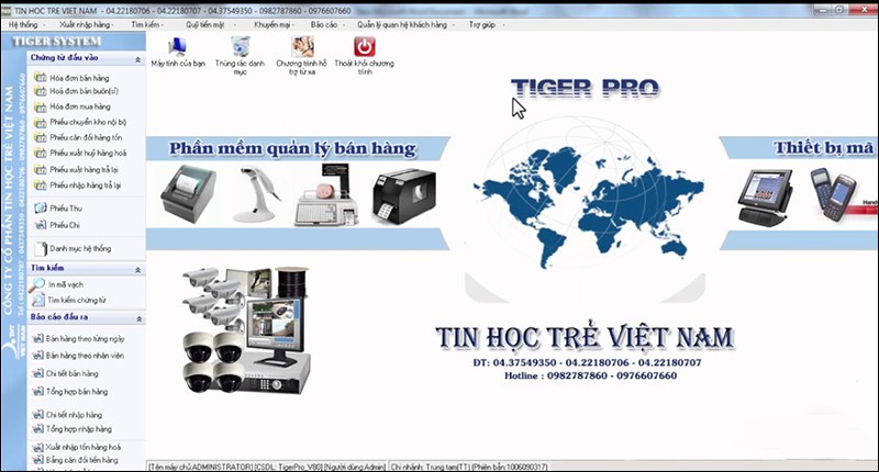 Tiger Pro: Phần mềm quản lý bán hàng offline cho siêu thị, chuỗi cửa hàng