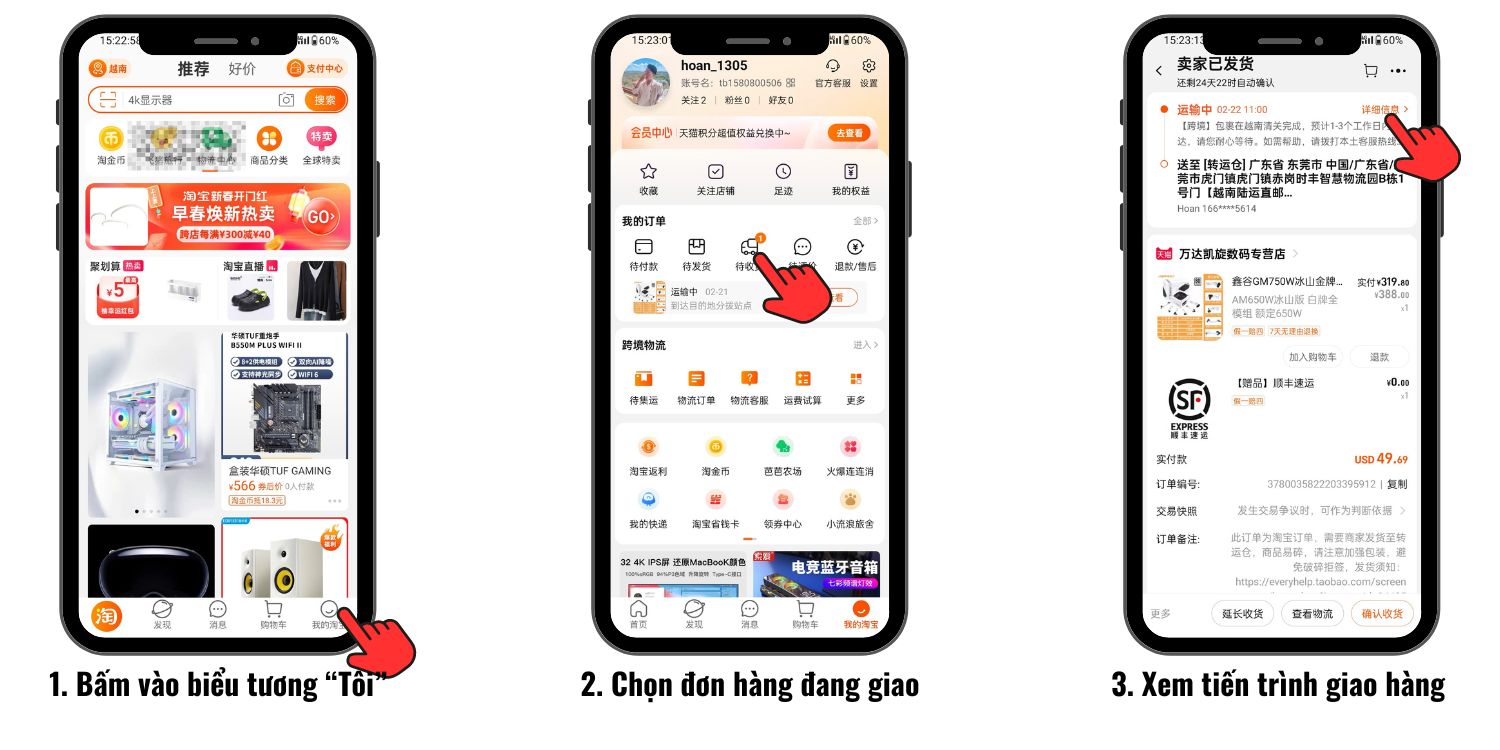 Đặt hàng Taobao về Việt Nam không qua trung gian