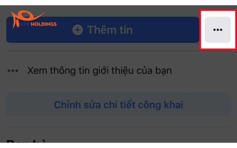 Nhấn vào biểu tượng 3 dấu chấm > Chọn Chỉnh sửa trang cá nhân.