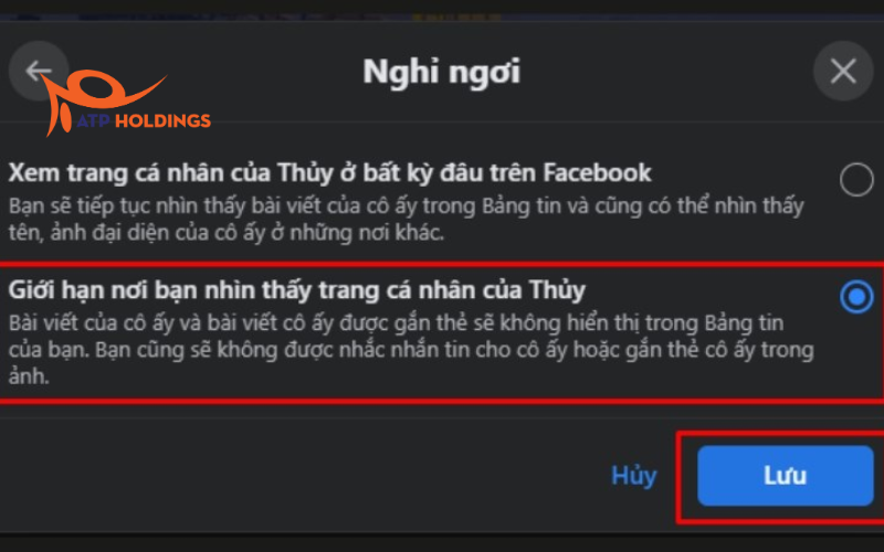 nhấn chọn mục thứ hai