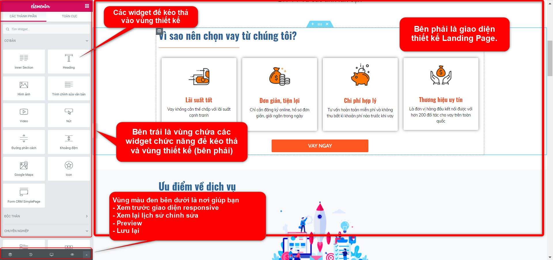 Chỉnh sửa Landing page