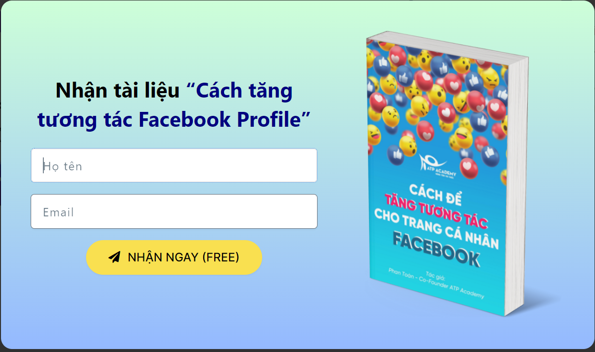 đừng hỏi quá nhiều thông tin trên landing page