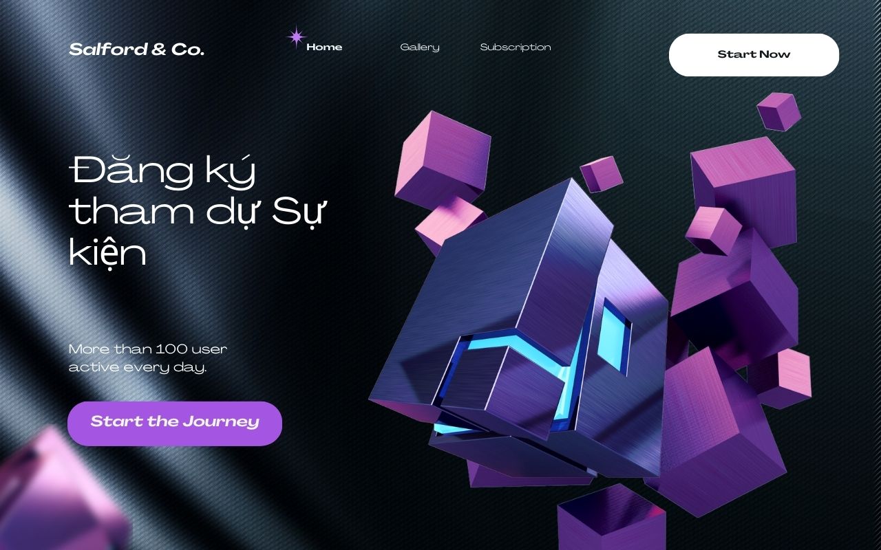 Mẫu Landing page sự kiện