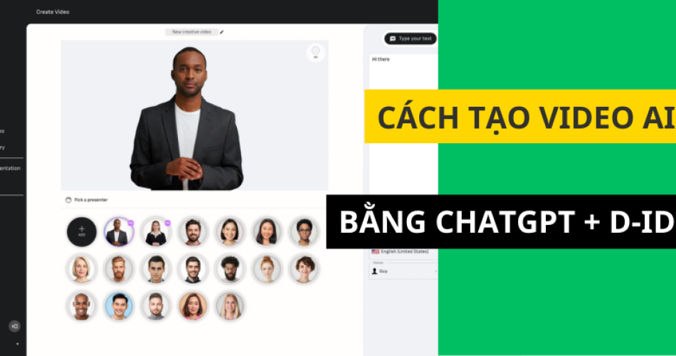 CÁCH TẠO VIDEO AI BẰNG CHATGPT VÀ D-ID