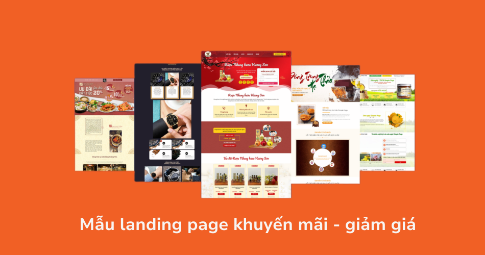 Mẫu landing page khuyến mãi - giảm giá