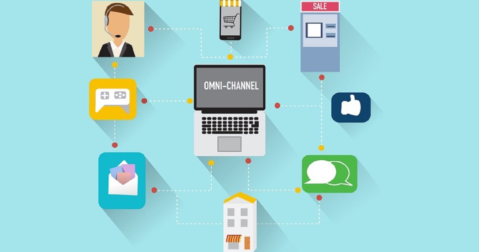 OMNI-Channel concept for digital marketing and online shopping.Illustration EPS10.