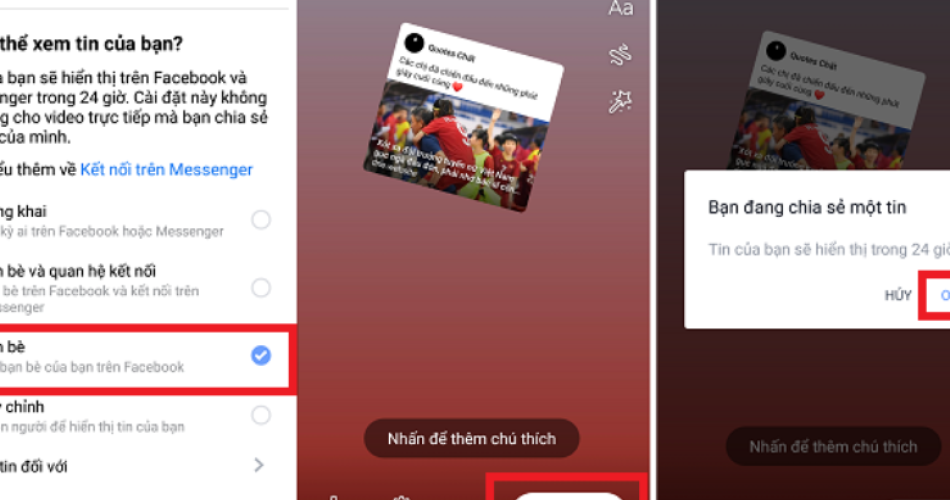 Cách chia sẻ bài viết lên story facebook