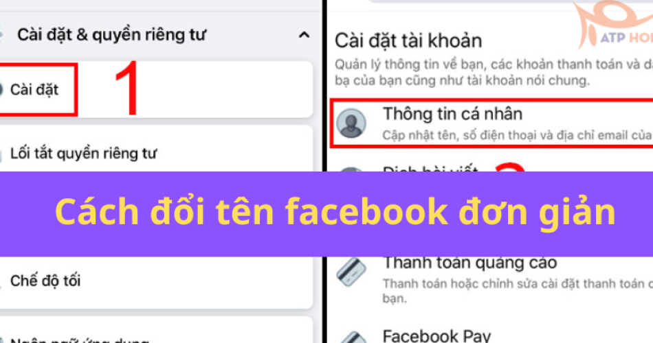 Cách đổi tên facebook