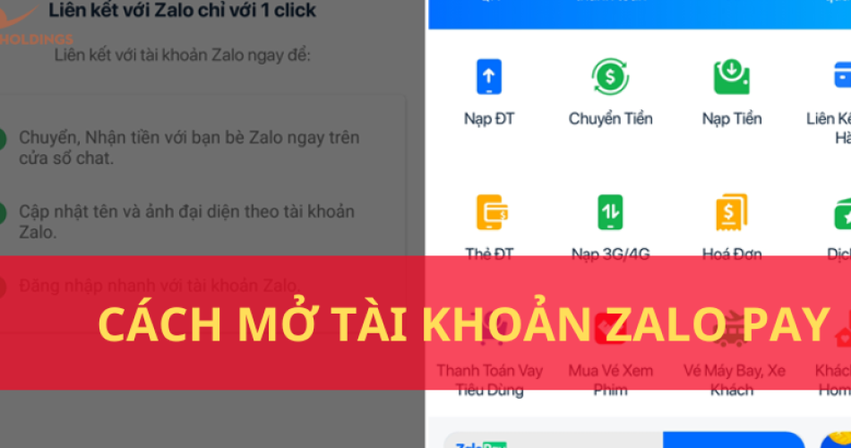 cách mở tài khoản zalo pay