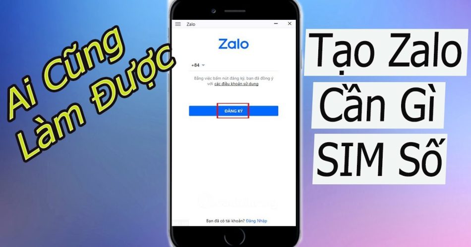 cách tạo zalo không cần số điện thoại