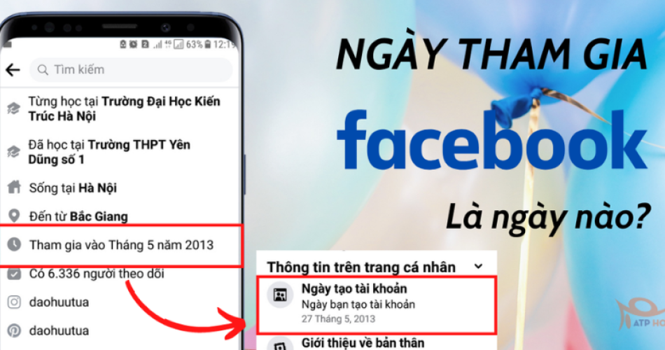 Cách xem ngày tham gia Facebook